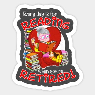 Retired Reading Sticker